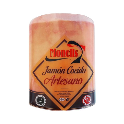 Alcampo Jamón cocido artesano MONELLS - Loncha normal 2 a 3 mm