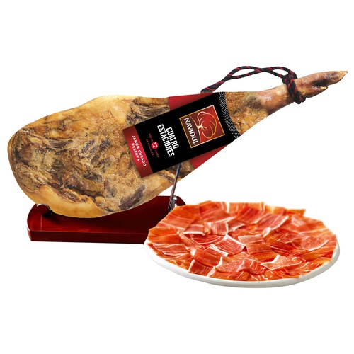 Alcampo Jamón curado reserva cortado a cuchillo NAVIDUL Cuatro estaciones - Loncha normal 2 a 3 mm