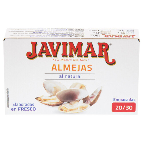 Alcampo JAVIMAR Almejas japónicas al natural 20/30 uds 47 g
