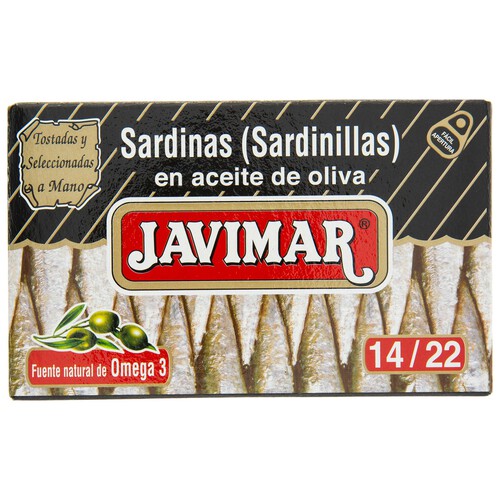 Alcampo JAVIMAR Sardinillas en aceite de oliva lata de 88 g