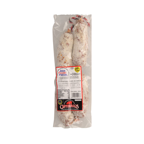 Alcampo JESUS PALOMO PASCUAL Chorizo de calidad extra achorizado sin gluten y con IGP chorizo de cantimpalos JESUS PALOMO PASCUAL
