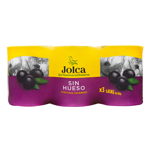 Alcampo JOLCA Aceituna negras variedad Cacereña JOLCA 3 ud x40 g