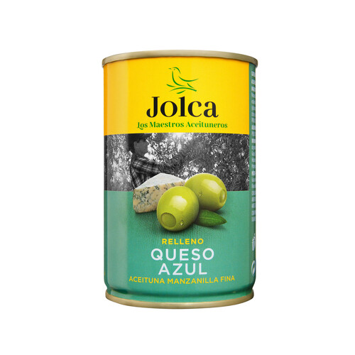 Alcampo JOLCA Aceitunas verdes manzanilla rellenas de queso azul JOLCA lata de 130 g