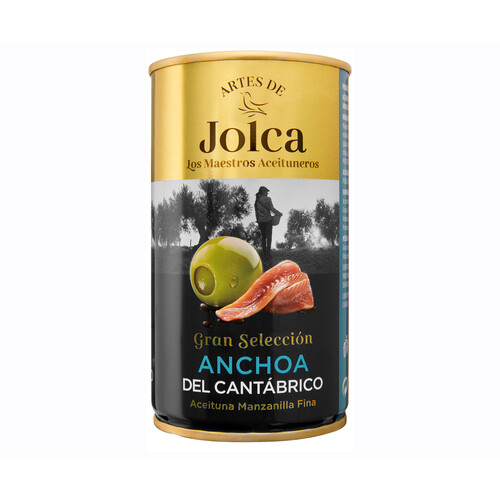 Alcampo JOLCA Aceitunas verdes rellenas de anchoa del Cantábrico JOLCA lata de 150 g