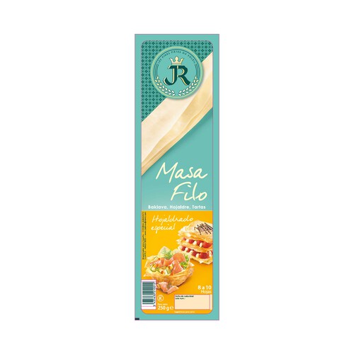 Alcampo JR Pasta filo especial para hojaldrados y tartas JR 250 g