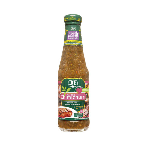 Alcampo JR Salsa chimichurri con omega 3 especial para carnes y churrascos frasco de 285 milils