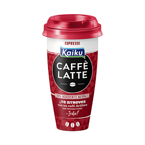 Alcampo KAIKU Bebida de café Arábica intenso con un toque de leche Caffe latte espresso 230 ml