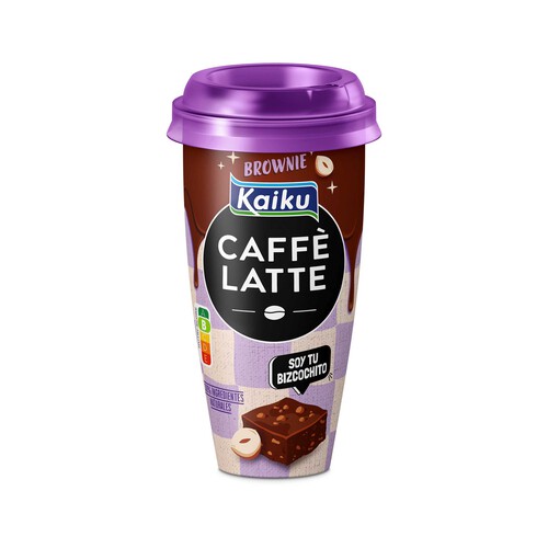 Alcampo KAIKU Bebida de café con leche sin lactosa con sabor a Brownie Caffé latte 230 ml