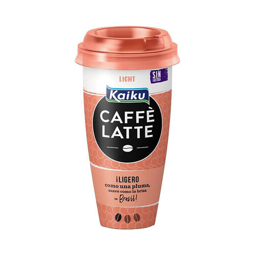 Alcampo KAIKU Bebida de café con un ligero toque de leche sin lactosa KAIKU Caffe latte ligth 230 ml