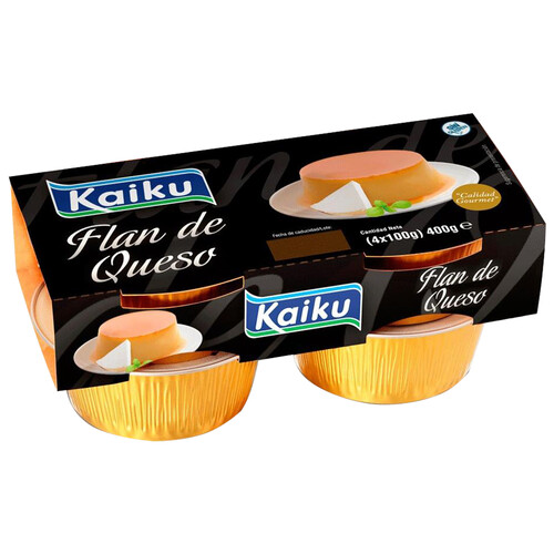 Alcampo KAIKU Flan de queso gourmet sin gluten KAIKU 4 x 100 g