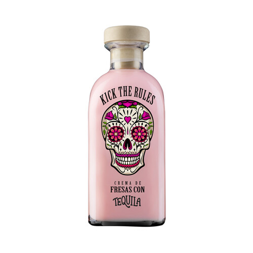 Alcampo KICK THE RULES Crema de fresas con tequila botella de 70 cl