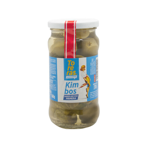 Alcampo KIMBO Aceituna gordal con pepinillos KIMBO 370 g