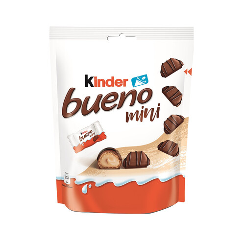 Alcampo KINDER Bueno Mini barritas de chocolate con relleno cremoso de leche y avellanas 108 g