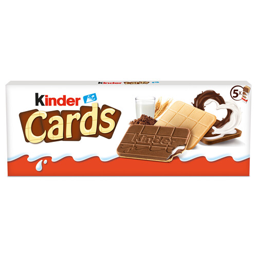 Alcampo KINDER Cards Galletas rellenas de cacao 10 uds. 128 g