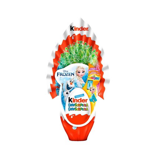 Alcampo KINDER Sorpresa Huevo de Pascua de chocolate con leche y sorpresa de princesas disney 150 g
