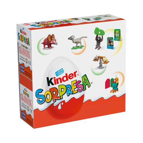 Alcampo KINDER Sorpresa Huevos cubiertos de chocolate con leche 120 g