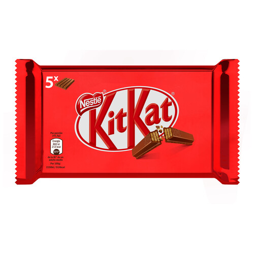 Alcampo KIT KAT Barritas de galleta cubiertas de chocolate pack de 5 uds. 41 5 g