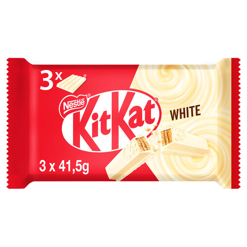 Alcampo KIT KAT Barritas de galleta cubiertas de chocolate blanco 3 uds. 41 5 g