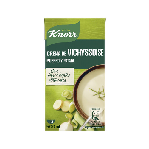 Alcampo KNORR Crema de Vichyssoiese (puerro y patata) 500 ml