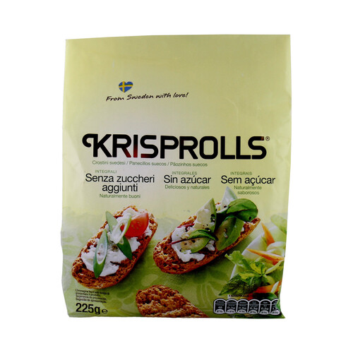 Alcampo KRISPROLLS Panecillos suecos sin azúcares añadidos 225 g