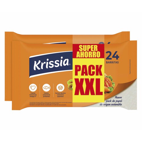 Alcampo KRISSIA Barritas de surimi KRISSIA 48 uds 720 g