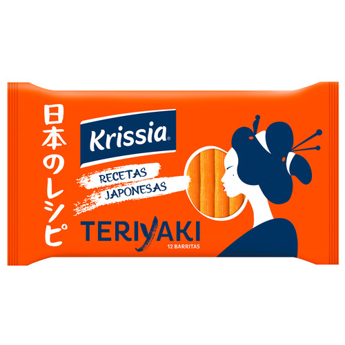 Alcampo KRISSIA Barritas de surimi sabor teriyaki receta japonesa 12 uds. 180 g