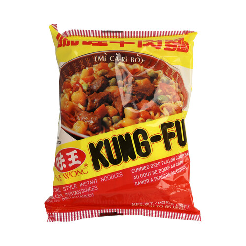 Alcampo KUNG-FU Fideos chinos con sabor a ternera y curry 85 g