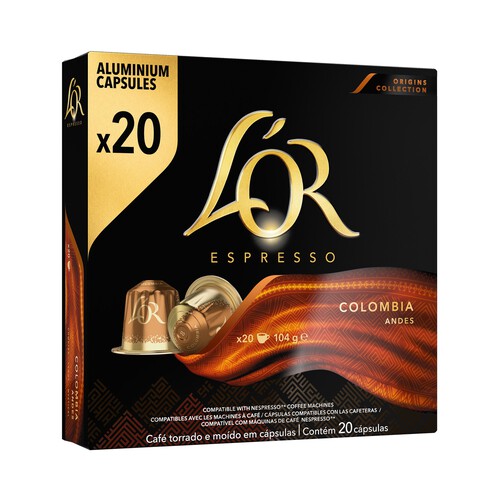 Alcampo L'OR ESPRESSO Café en cápsulas Colombia 20 uds