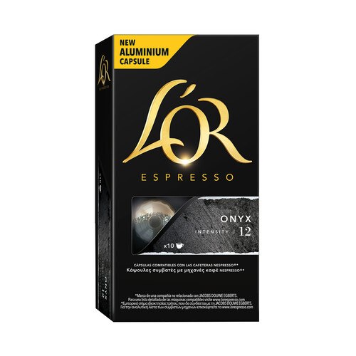 Alcampo L'OR ESPRESSO Café en cápsulas Onyx I12 10 uds