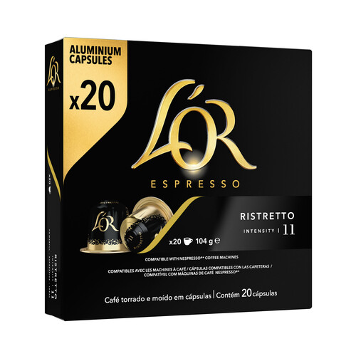Alcampo L'OR ESPRESSO Café en cápsulas Ristretto I11 20 uds