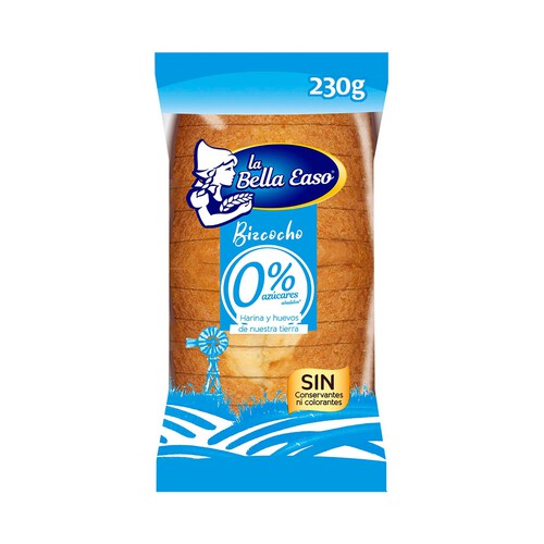 Alcampo LA BELLA EASO Bizcocho sin azúcares añadidos 0% 230 g