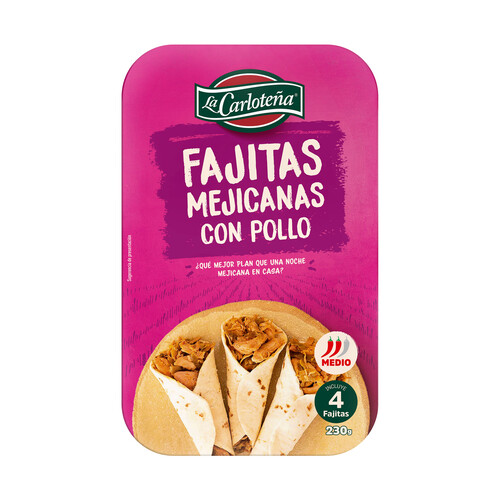 Alcampo LA CARLOTEÑA Fajitas mejicanas con pollo 230 g