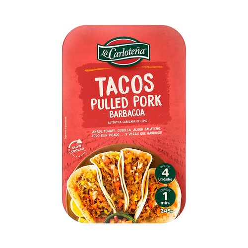 Alcampo LA CARLOTEÑA Tacos de pulled pork barbacoa 245 g
