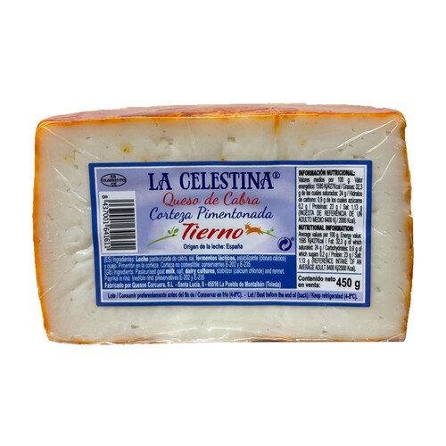 Alcampo LA CELESTINA Queso de cabra al pimentón 1/2 pza 450 g