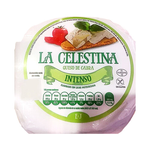 Alcampo LA CELESTINA Queso de cabra intenso pasta blanda veteada con penecilium Roquefort LA CELESTINA 400 g