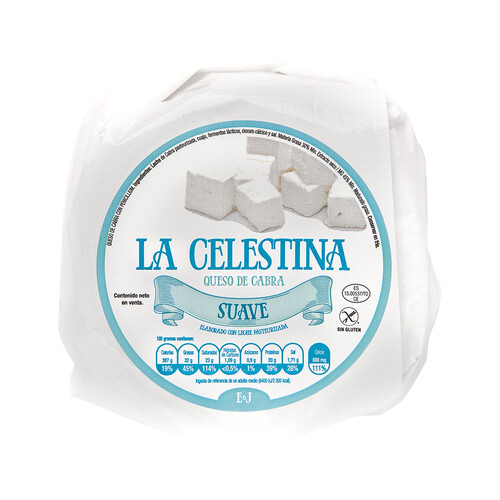 Alcampo LA CELESTINA Queso de cabra suave con pasta blanda con peniciliun Roquefort LA CELESTINA 400 G