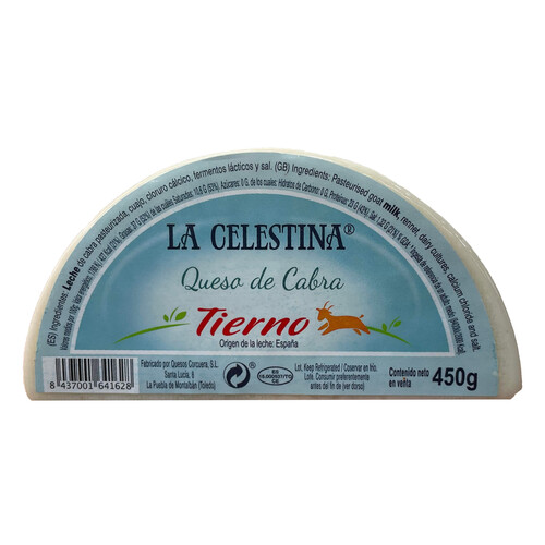 Alcampo LA CELESTINA Queso de cabra tierno natural 1/2 pza 450 g
