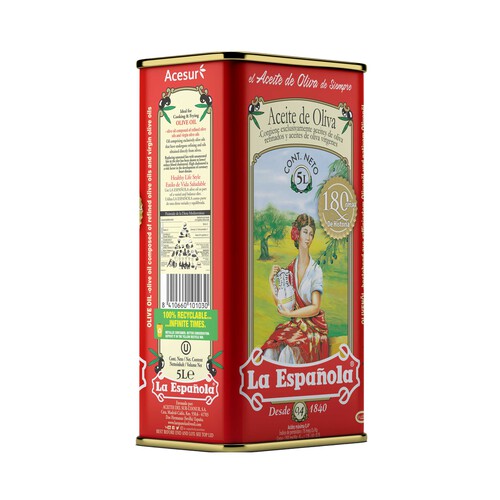 Alcampo LA ESPAÑOLA Aceite de oliva suave lata de 5 l
