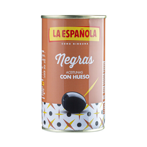 Alcampo LA ESPAÑOLA Aceitunas negras con hueso LA ESPAÑOLA lata de 185 g