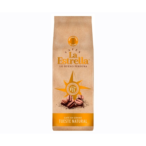 Alcampo LA ESTRELLA Café en grano tueste natural 500 g
