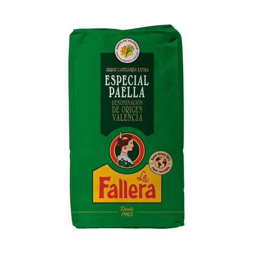 Alcampo LA FALLERA Arroz redondo especial para paella con D.O. Valencia 1 kg