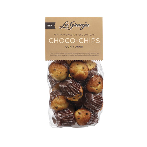 Alcampo LA GRANJA Mini magdalenas choco-chip ecológicas con yogur LA GRANJA 200 g