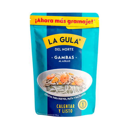 Alcampo LA GULA DEL NORTE Sucedáneo de angulas con gambas al ajillo LA GULA del NORTE AL MINUTO 135 g