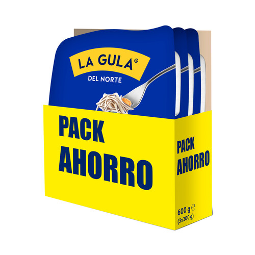 Alcampo LA GULA DEL NORTE Sucedáneo de angulas LA GULA del NORTE 3 x 200 g