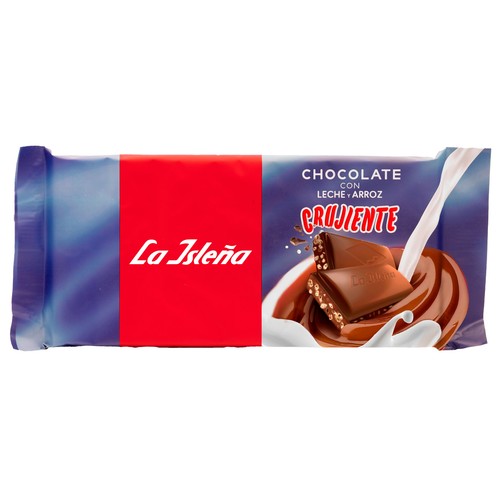 Alcampo LA ISLEÑA Chocolate con leche extrafino y arroz crujiente 150 g