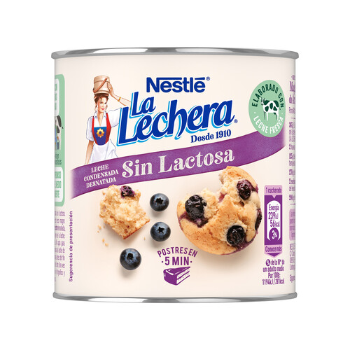 Alcampo LA LECHERA Leche condensada desnatada sin lactosa LA LECHERA 387 g