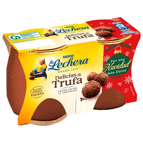 Alcampo LA LECHERA Postre lácteo (delicias) de trufa LA LECHERA de Nestlé 2 x 125 g