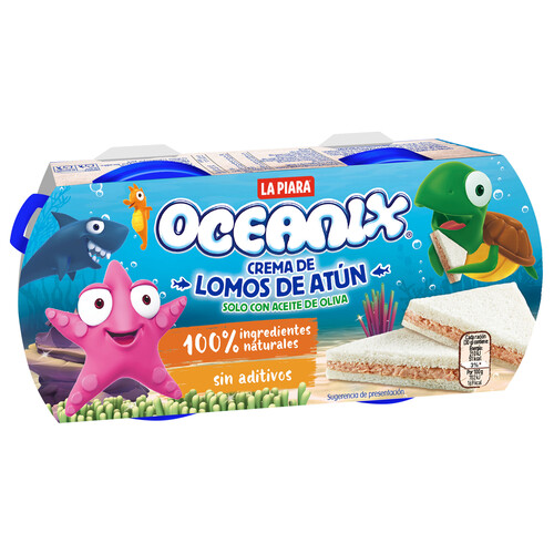 Alcampo LA PIARA Crema de lomos de atún solo con aceite de oliva LA PIARA 2 uds. x 75 g