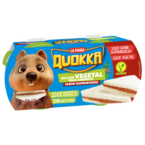Alcampo LA PIARA Relleno vegetal sabor hamburguesa LA PIARA QUOKKA 150 g
