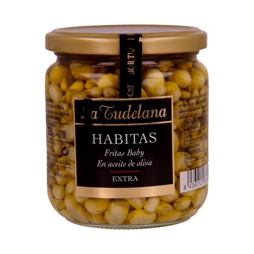 Alcampo LA TUDELANA Habitas baby en aceite de oliva 215 g